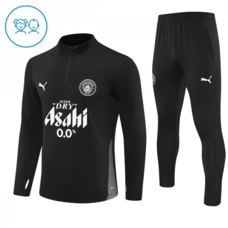 Manchester City Børn Sort Trænings Sweatshirt Kvart-Zip 2025-26